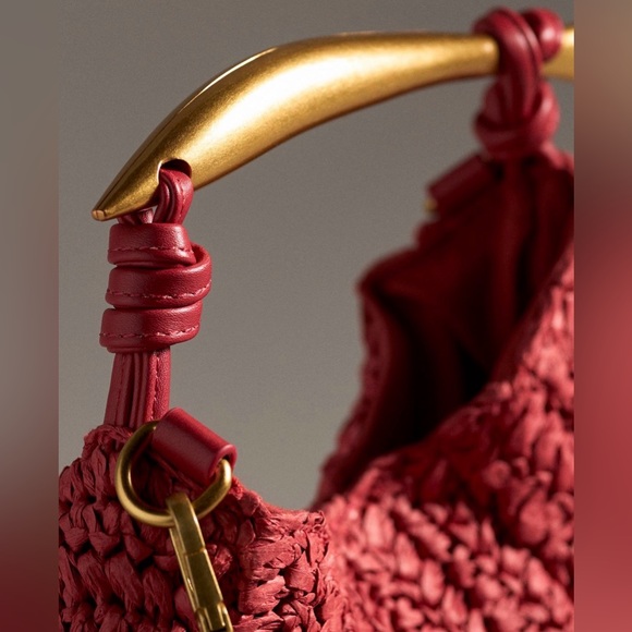 NWT Anthropologie Raffia Satchel - Picture 2 of 3